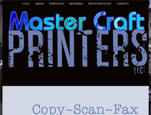 Tablet Screenshot of mastercraftprinters.com